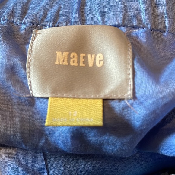 Anthropologie Maeve Cutout Criss Cross Anakena Blue Floral Print Maxi Dress 12 - Picture 5 of 5